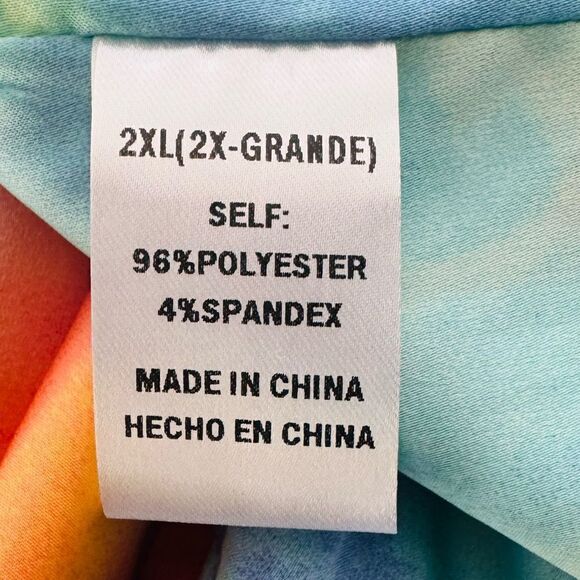 Fashion Nova Sugar Free Watercolor Mini Dress Size 2X - Picture 5 of 6